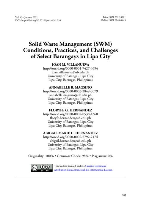 WASTE MANAGEMENT – Lipa City.
